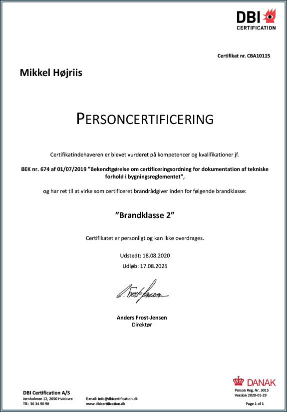 Certificeret brandrådgiver